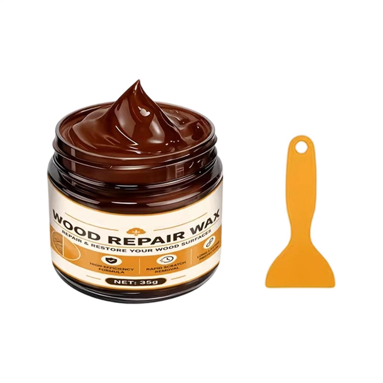 Wood Repair Paste - Wax Furniture Scratch Repair for Wood Flooring & Cabinets | Paint touchup for Tables, Chairs, Desk, Window Frame & Wardrobe | Smooth Color Fill for Home Restore