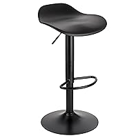 Baroni Home Sgabello Girevole con Altezza Regolabile, Fondo AntiGraffio e Poggia Piedi