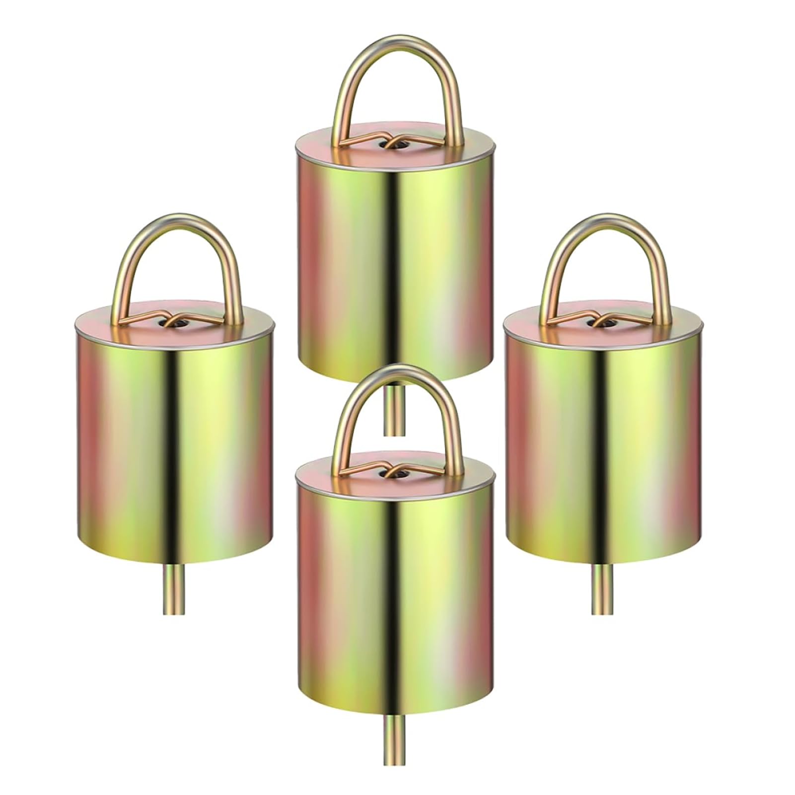 Cow Bells 4 Pack, Metal Livestock Bells for Cattle, Sheep and Goats, Loud Farm Animal Bells in 5 Sizes, Durable Cowbells for Farm, Grazing, Animal Collar and Anti Lost Use,Small sheep bell (size 5)