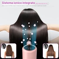 Uscător de păr ionic Amurhey 2400W cu temperatură constantă, geantă de voiaj, mâner pliabil pentru uscare rapidă, concentrator și difuzor cu perie pentru volum 5