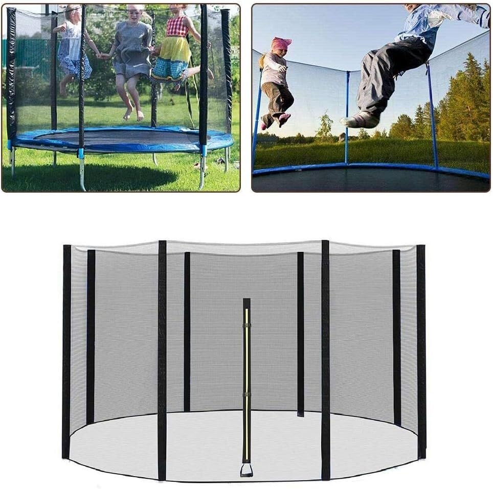 TFG - Ttfd Trampoline Nets, Fence Nets, Trampoline Replacement Nets, Suitable for Most Trampolines, Easy to Assemble(16ft-12poles)