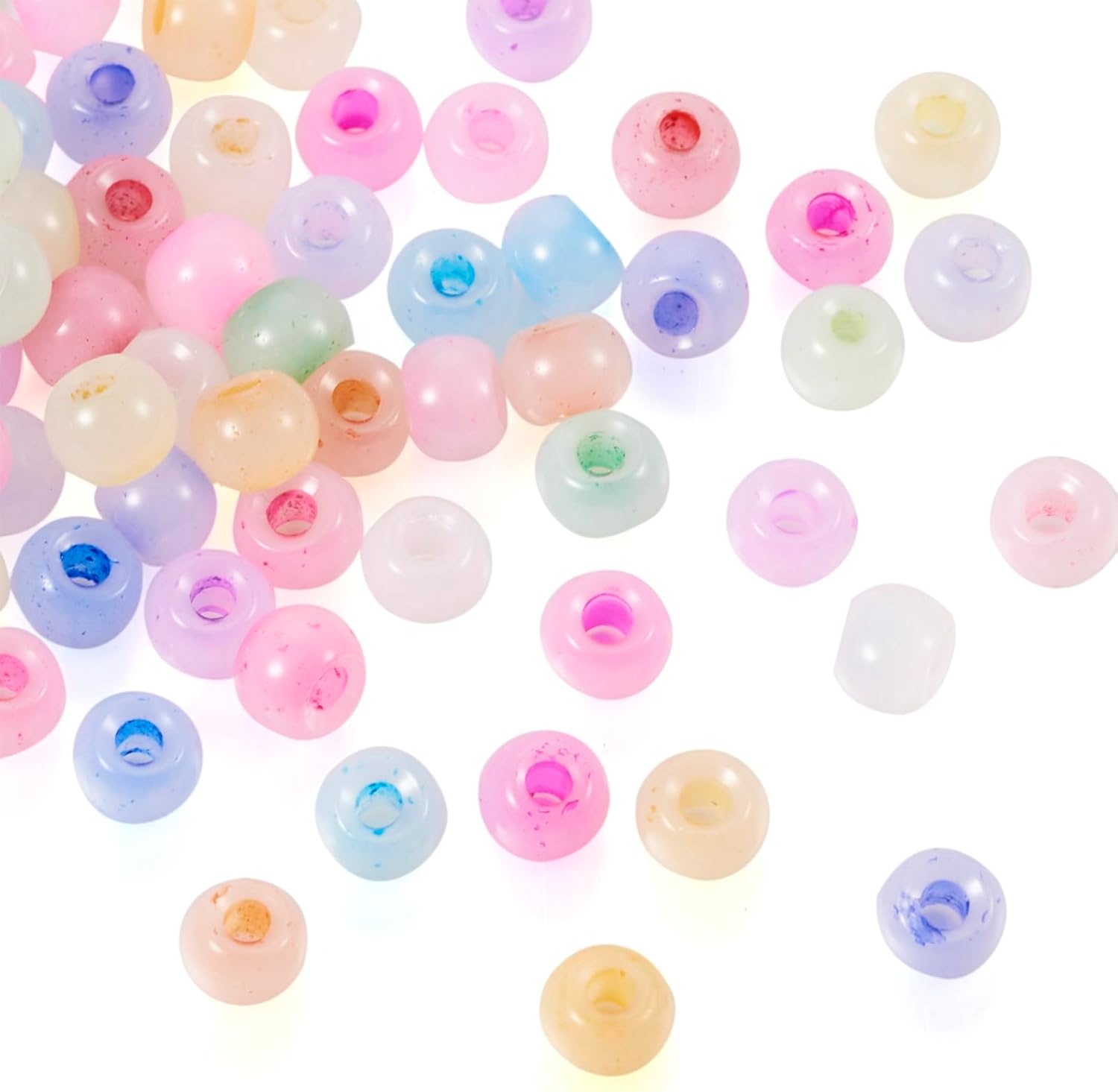 1500Pcs 4mm Lampwork Rondelle Seed Beads 20 Colors Pastel Crystal Pony Beads Bulk for Crafts DIY Friendship Bracelets Earring Beading Jewelry Making Supplies - Image 8