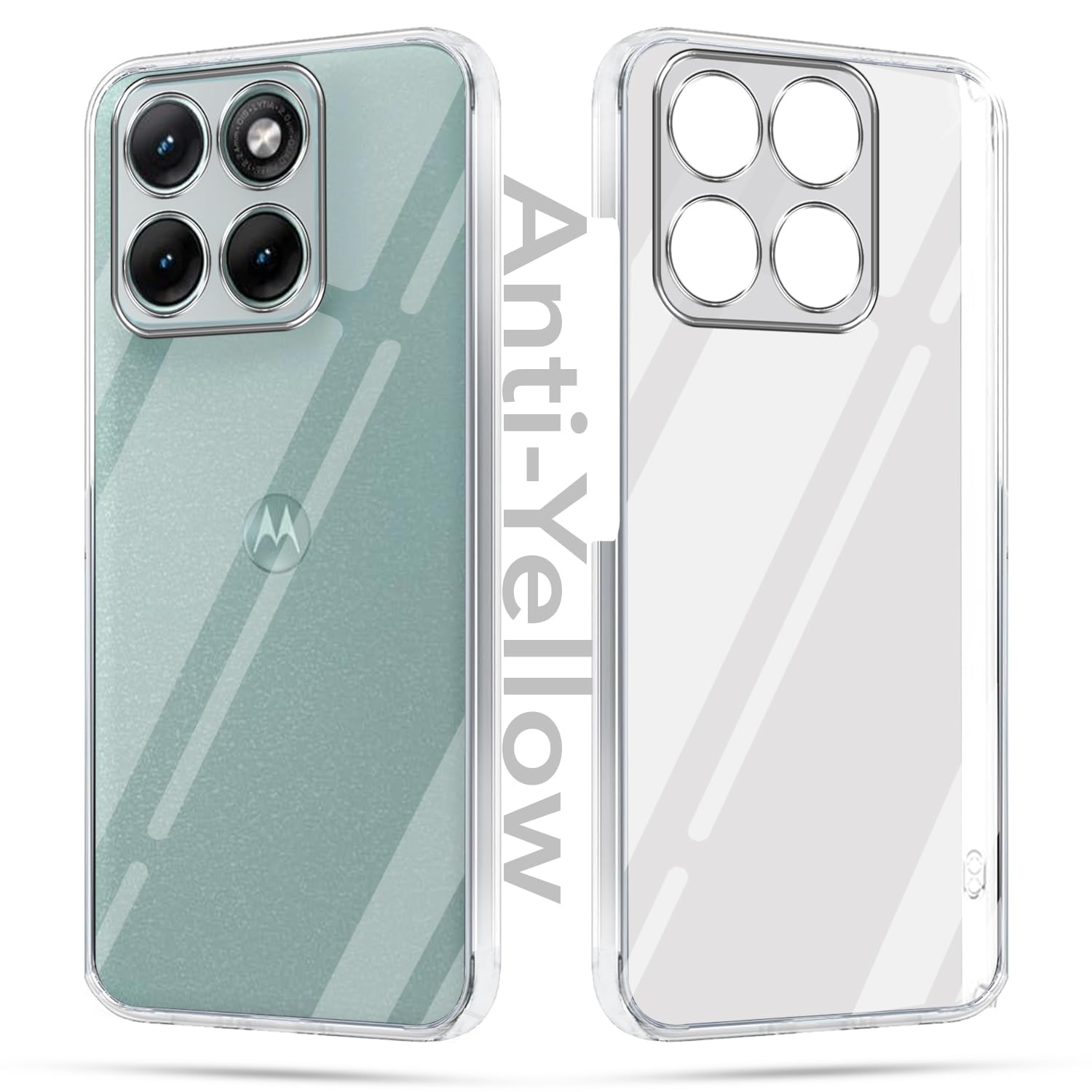 Jkobi Lifetime Anti-Yellow Clear Back Cover Case for Motorola Moto Edge 70 Fusion (Sleek Hard Crystal | Shockproof and Camera Protection)-image-4