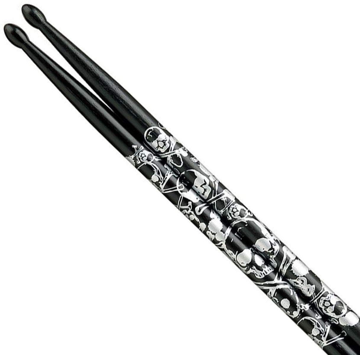 Tama - Bacchette per batteria 5A, con teschio, colore: Nero