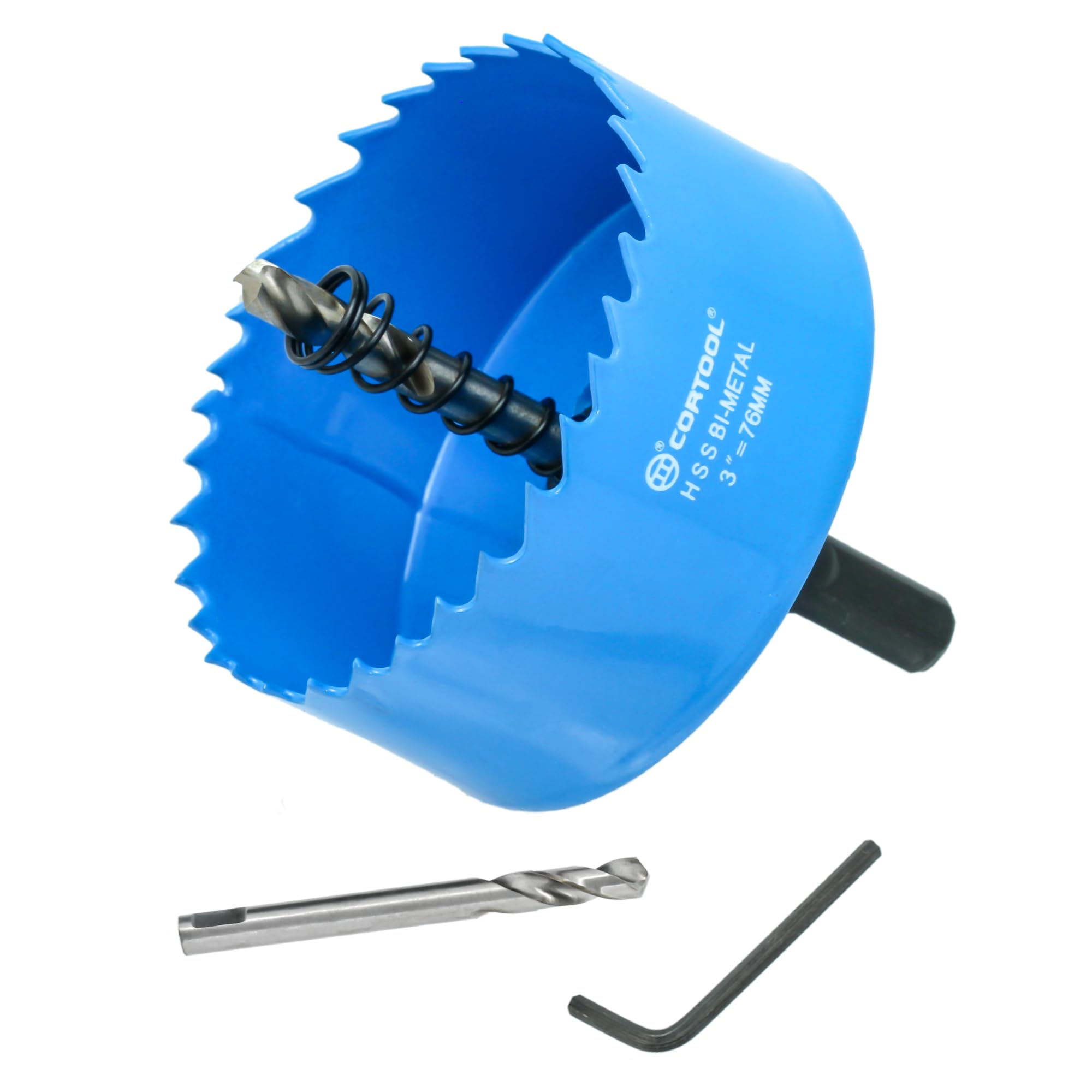 3 Inch Hole Saw with Arbor for Metal and Wood Cutting, Bi-Metal Hole Cutter, 3" Hole Saw Kit for Drywall, Wood, PVC Boards, Fiberglass and Vent Pipes