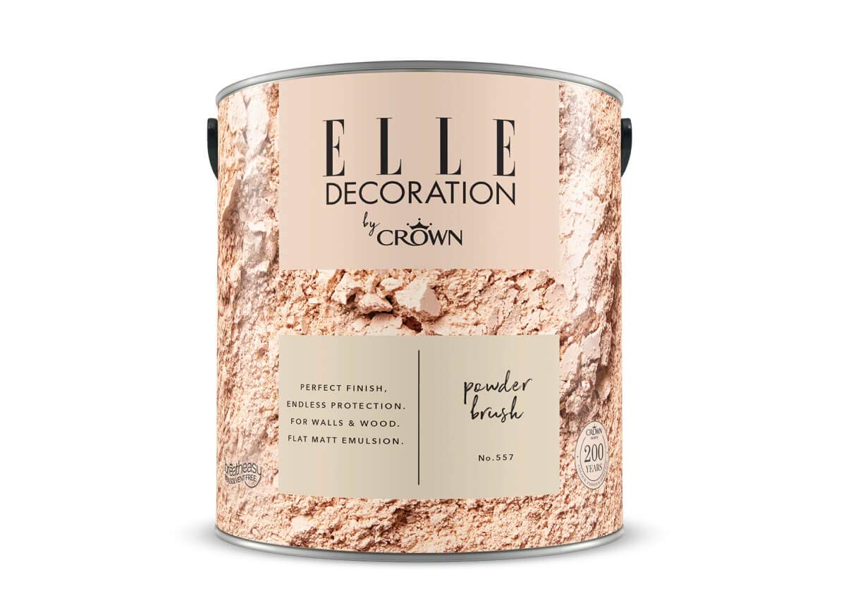 ELLE Decoration by CROWN 2.5L Flat MATT Emulsion Paint - Powder Brush No 557