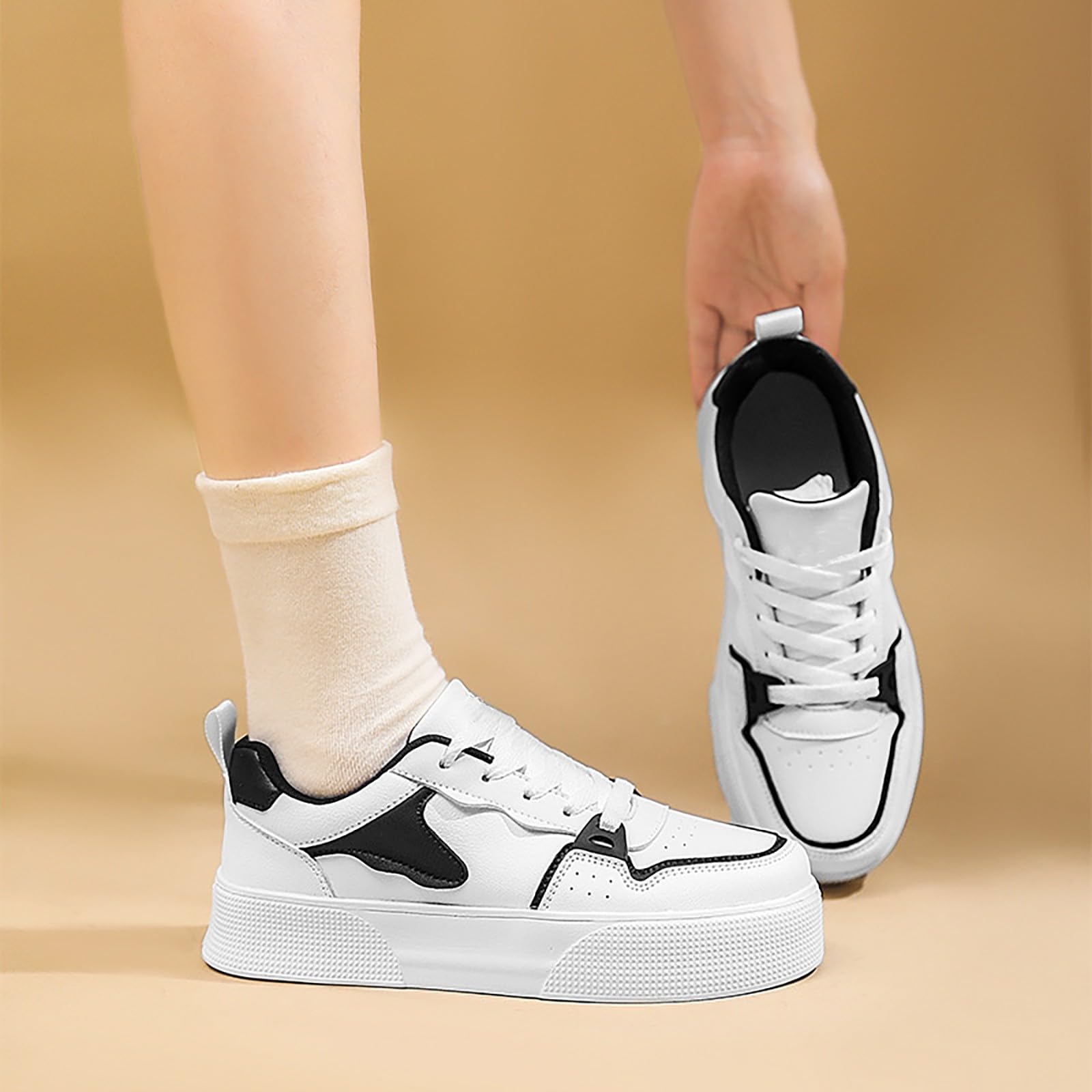 Sneakers Donna Traspirante Scarpe Casual Ammortizzate Antiscivolo per Corsa e Vita Quotidiana Sneakers Donna Comode Nero/Bianco/Grigio/Blu Scuro