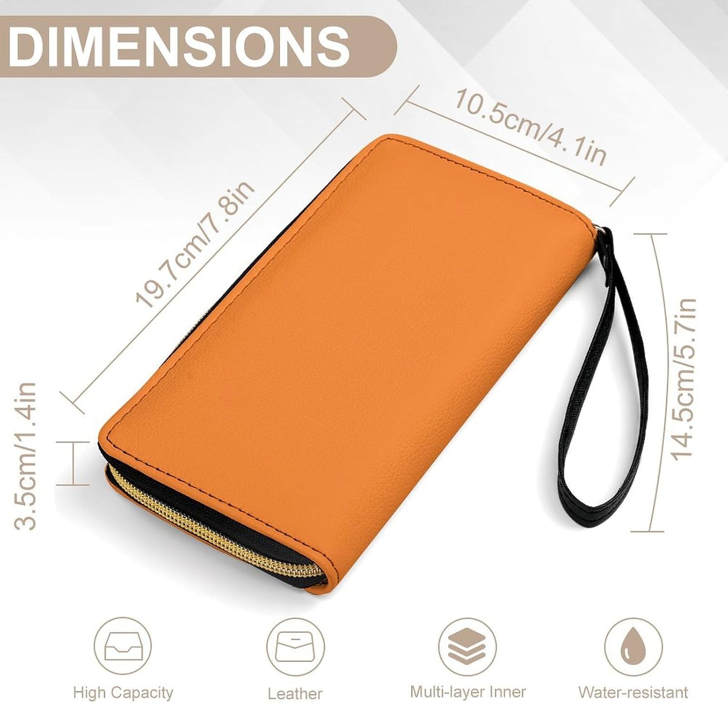 Beauty Burnt Orange PU Leather Stylish Wallet image 2