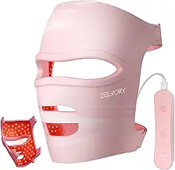 2025 Nova terapia de luz vermelha para rosto, máscara facial de LED sem fio brilhante com LEDs avançados de 4 núcleos, controle remoto de 2000 mAh, máscara terapêutica de luz vermelha de infravermelho