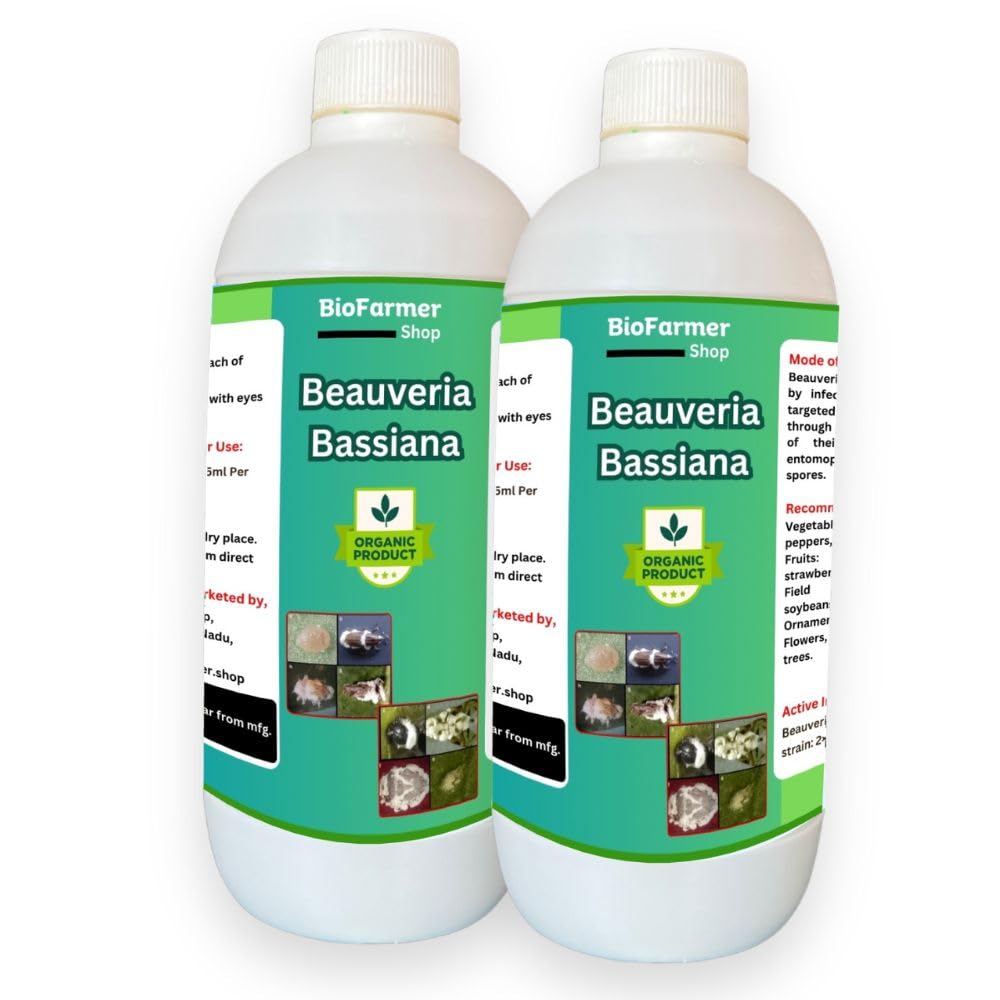 BIOFARMER Beauveria bassiana liquid 1 litre - A Gardens Guardian - (2 x 10^8 spores/ml) for outdoor and indoor plants (PACK OF 2) (B0CSRWVB9Q) Amazon Price History, Amazon Price Tracker