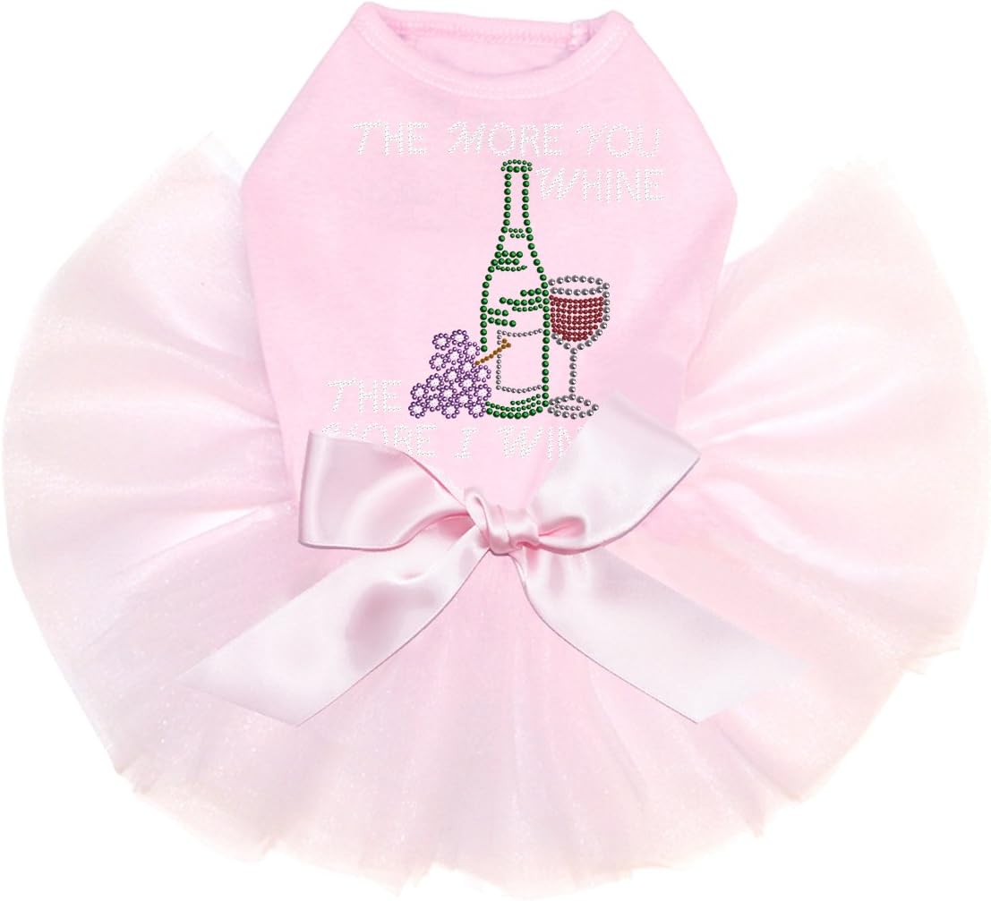 Wine Bottle, Glass & Grapes - The More You Whine - Dog Tutu