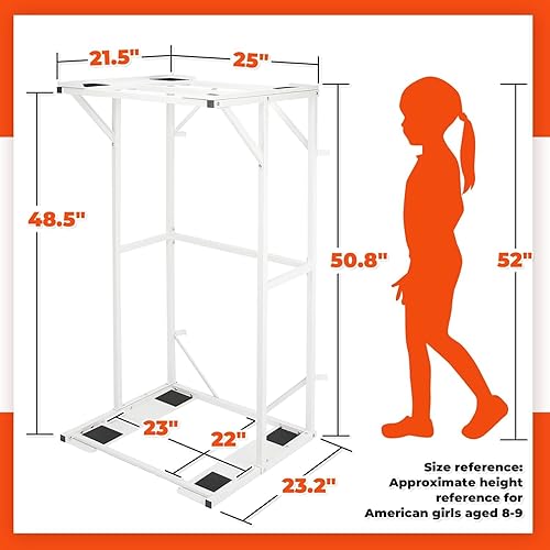 Miniatura 4 de Soporte para lavadora y secadora de 23 pulgadas, soporte de acero resistente para la mayoría de modelos de lavadora y secadora