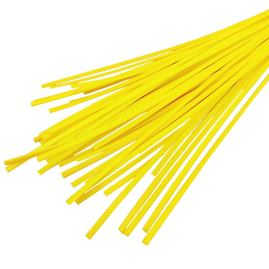 BDMRY Plastic Welding Rods,Plastic Welder Strips,Sticks HD-PE Material 50Pcs Red,Length:1meter Width * Thickness: : 5.2*2.5mm yellow