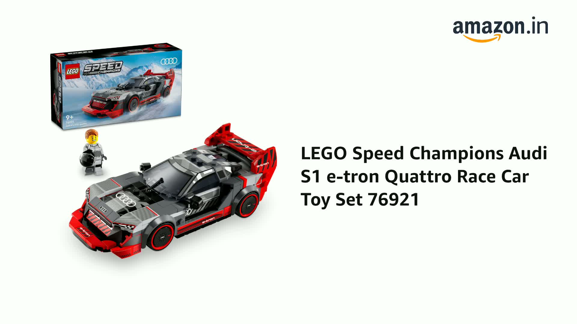 LEGO Speed Champions Audi S1 e-tron Quattro Race Car Toy Set