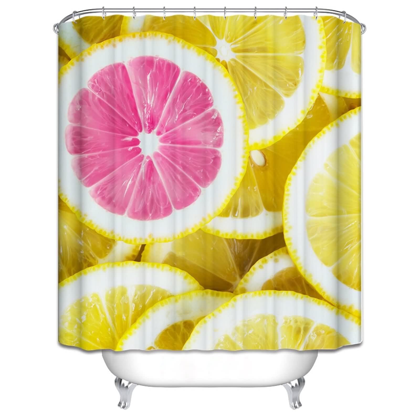 Rideau douche tissu imperméable lavable en machine oeuillet polyester 220x180cm
