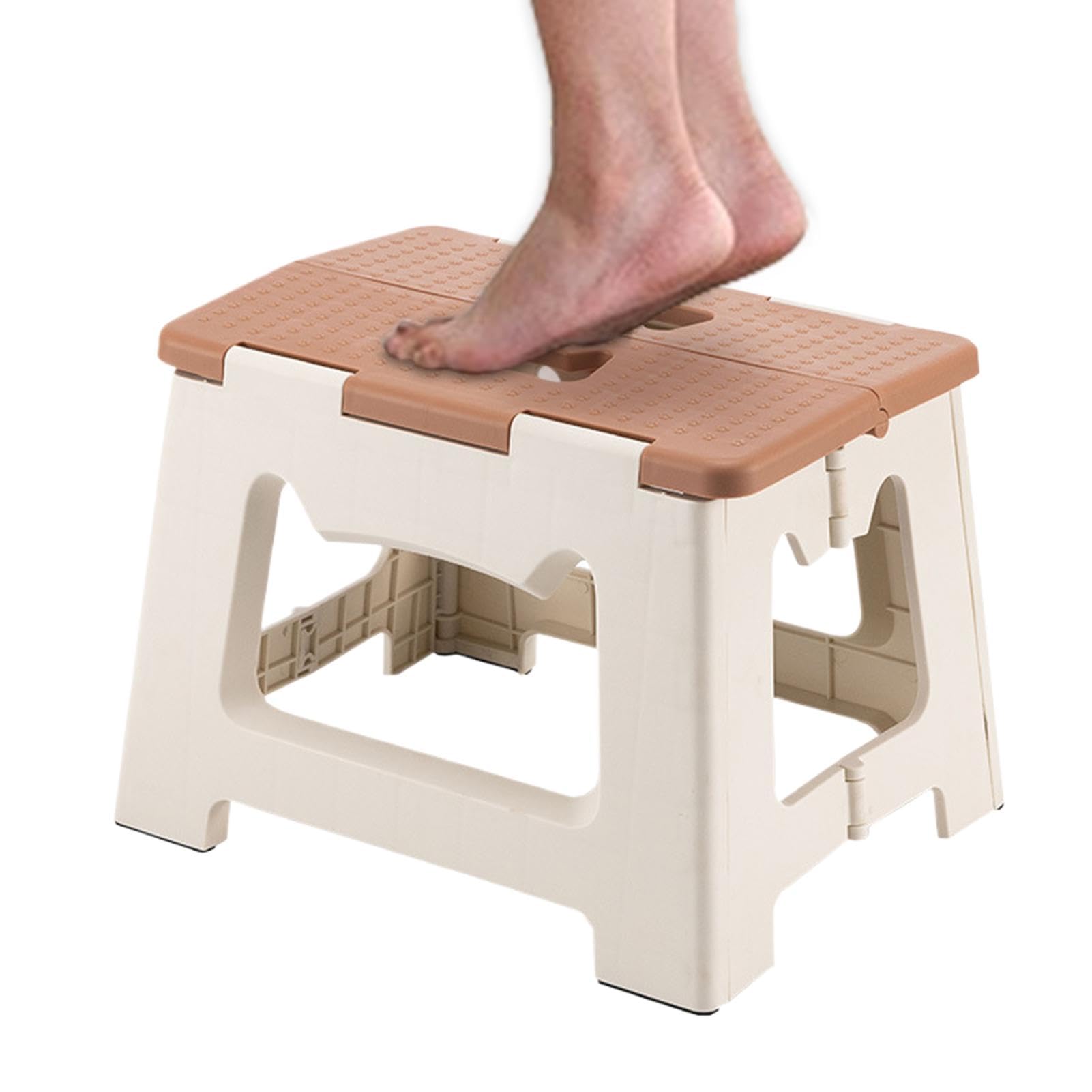 Step Stool For Adults, Sturdy Folding Step Stool Supports Adults, Non-Slip Surfaces Foldable Small Step Heavy Duty Stepping Stool For Camping