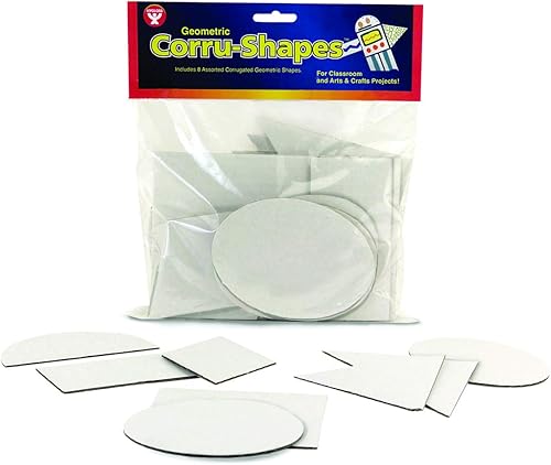 Miniatura 5 de Hygloss Formas geométricas corrugadas ideales para artes y manualidades, bueno para el hogar o la actividad STEM para niños, surtido educativo,