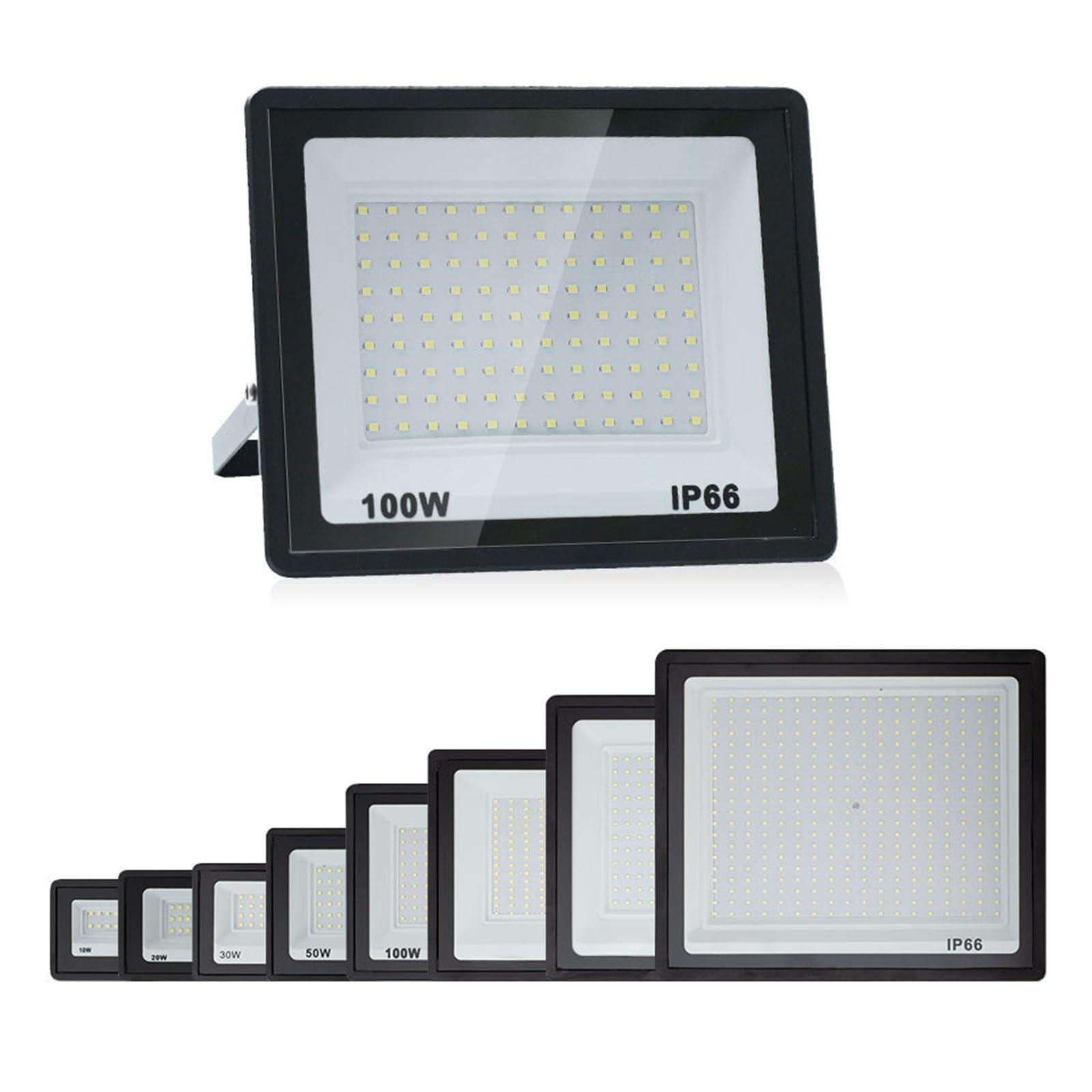 LED Floodlight AC220V 110V 10-300W IP66 Waterproof for Outdoor Wall LED Reflector Street Lamp Wall Flood Lights(AC220V(175-265V),35_10W)