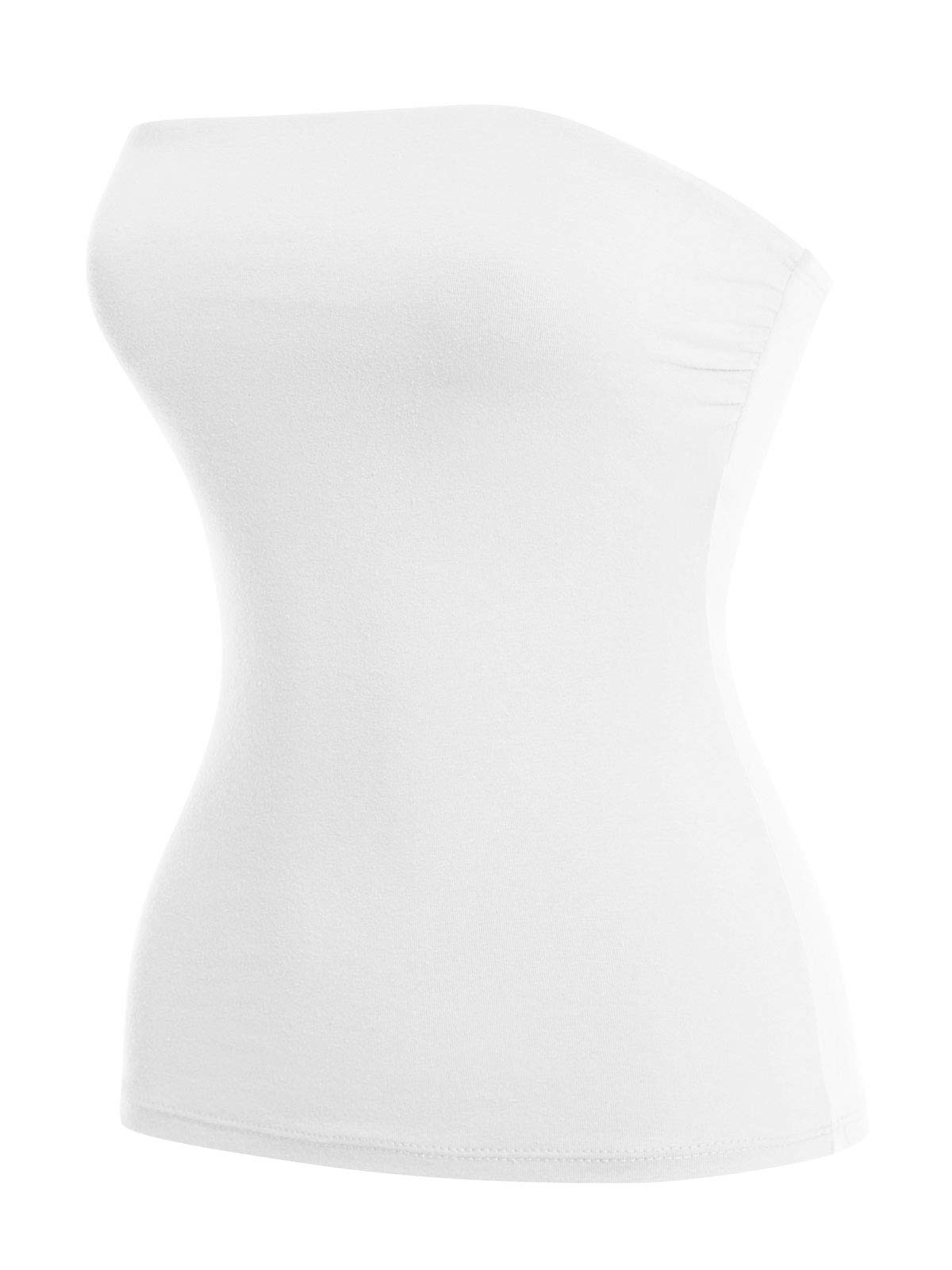 MixMatchy Women's Stretchy Strapless Tube Top Y2K Bandeau Top