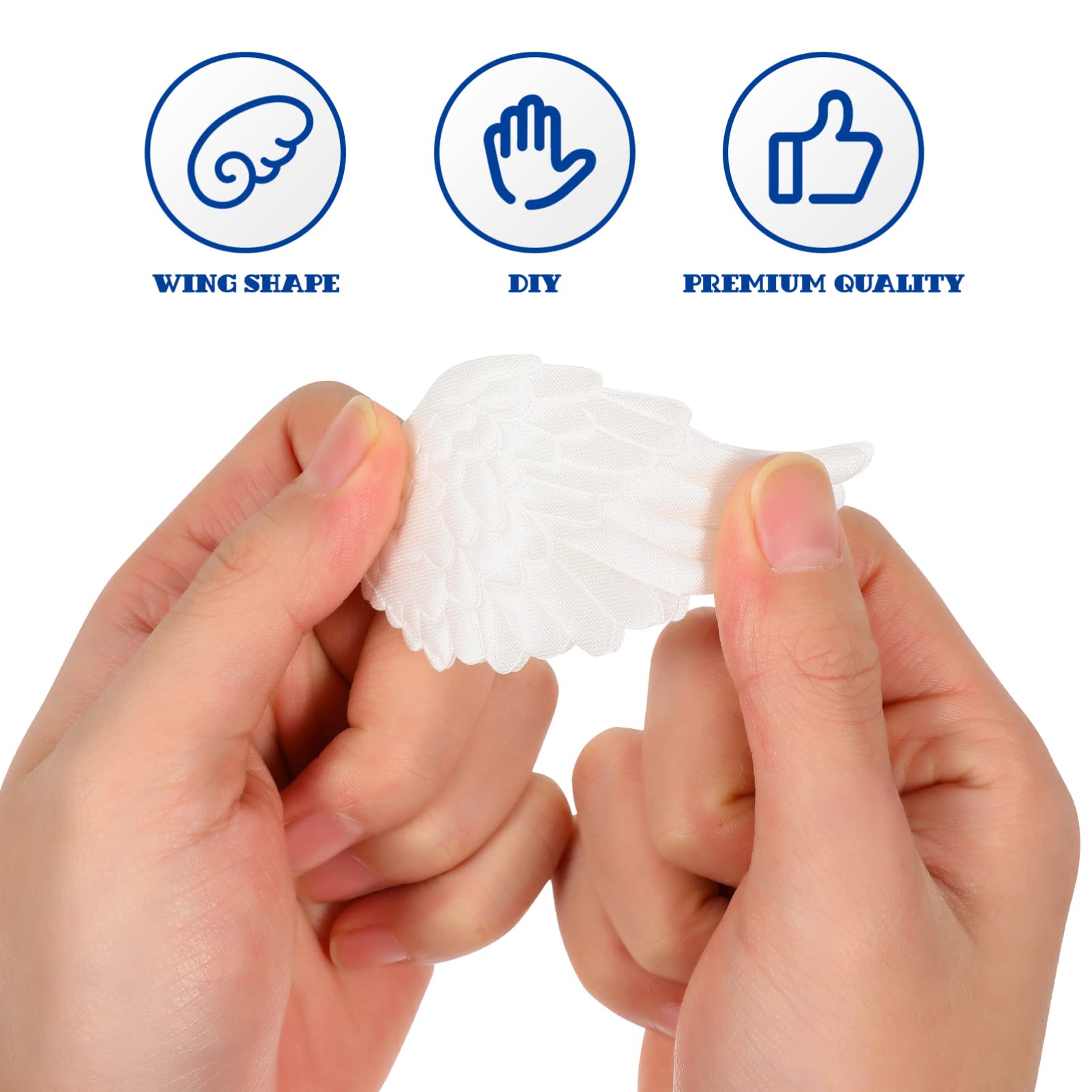 DANUDON Lot De 30 Ailes D'ange De Noël Pour Travaux Manuels, Décoration De Sapin De Noël En Plastique 3D à Suspendre, Mini Plumes