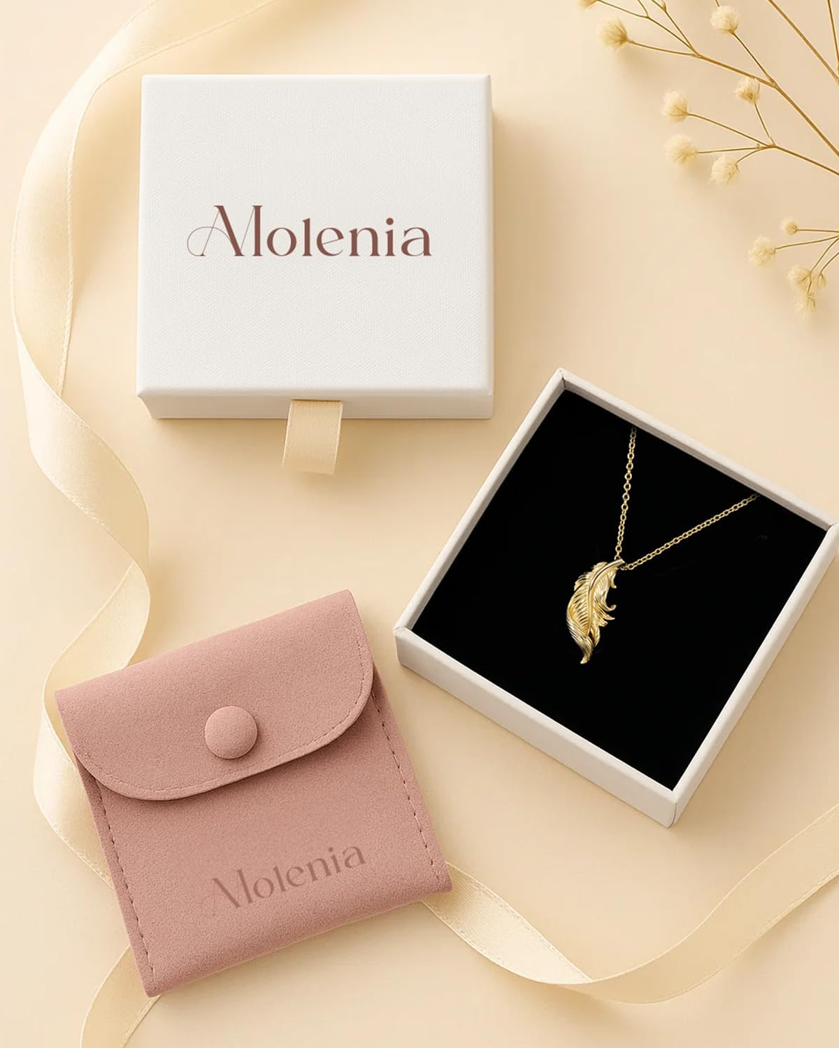 The Nature's Whisper Collection: S925 Sterling Silver 18K Gold Plated Necklace for Women, Dainty Boho Aesthetic Pearl Butterfly Feather Leaf Turtle Pendant, Trendy Minimalist Jewelry Gift for Her