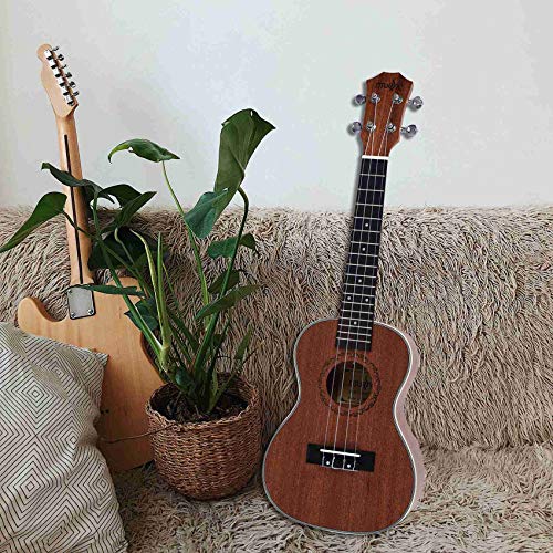Qutsvosh Guitare ukulele Uke de Sapele et Palissandre Guitare hawaienne a 4 cordes Uku Acoustique Ukulele guitare (23 pouces) - Les Beatles, Paul McCartney, John Lennon, RIngo Starr, George Harrison Qutsvosh Guitare ukulele Uke de Sapele et Palissandre Guitare hawaienne a 4 cordes Uku Acoustique Ukulele guitare (23 pouces) – Image 5