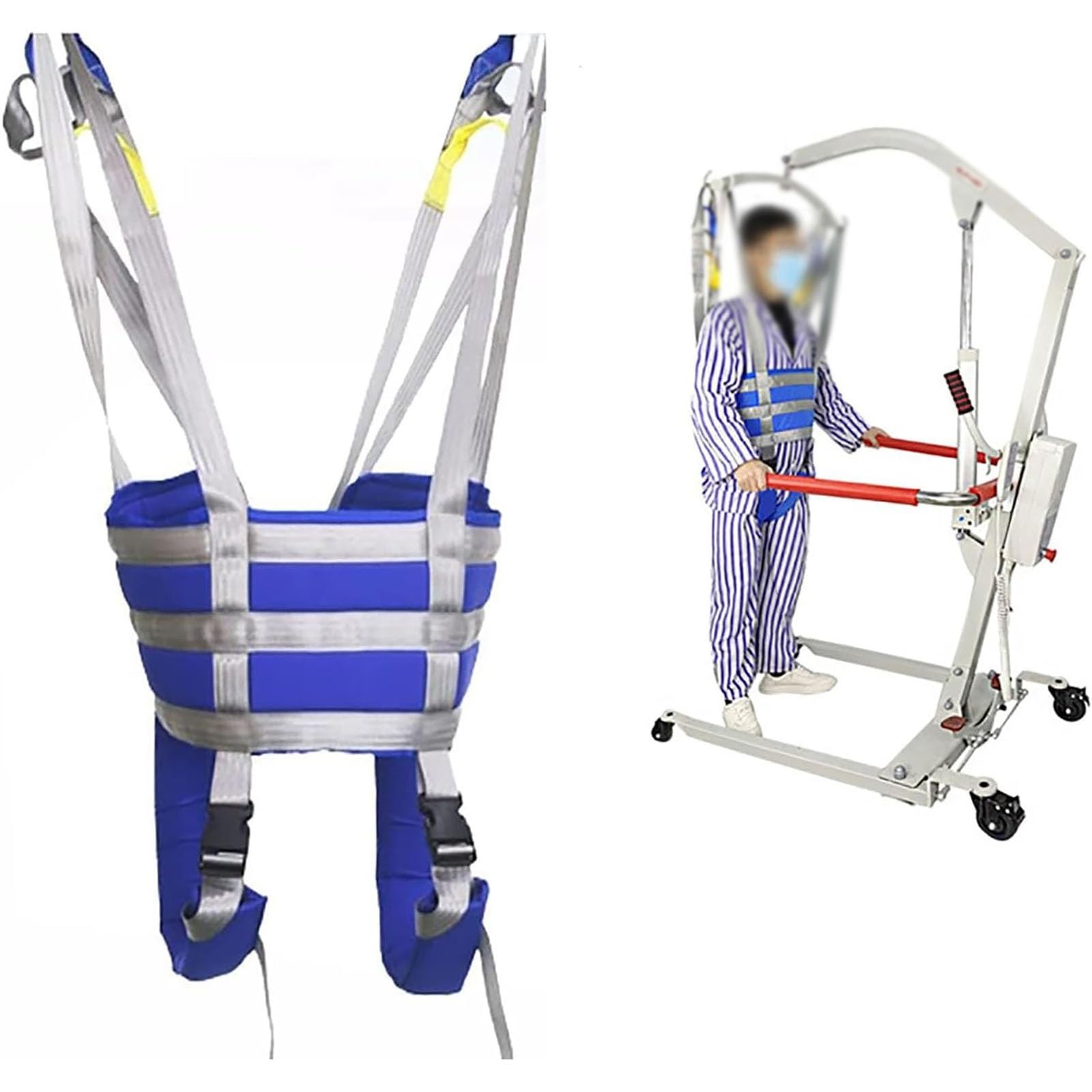 Harnais Levage Du Patient Harnais de Soulèvement Des Patients Soulevez la Sangle de Toilette pour le Patient pour Personnes Âgées, Alitées, Handicapées Élingue de Transfert(L)