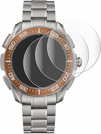 savvies 4x Full-Screen Protection Film for Omega MARSTIMER CHRONOGRAPH X?33 45 MM Full Cover Screen Protector 3D Curved [Edge to Edge]