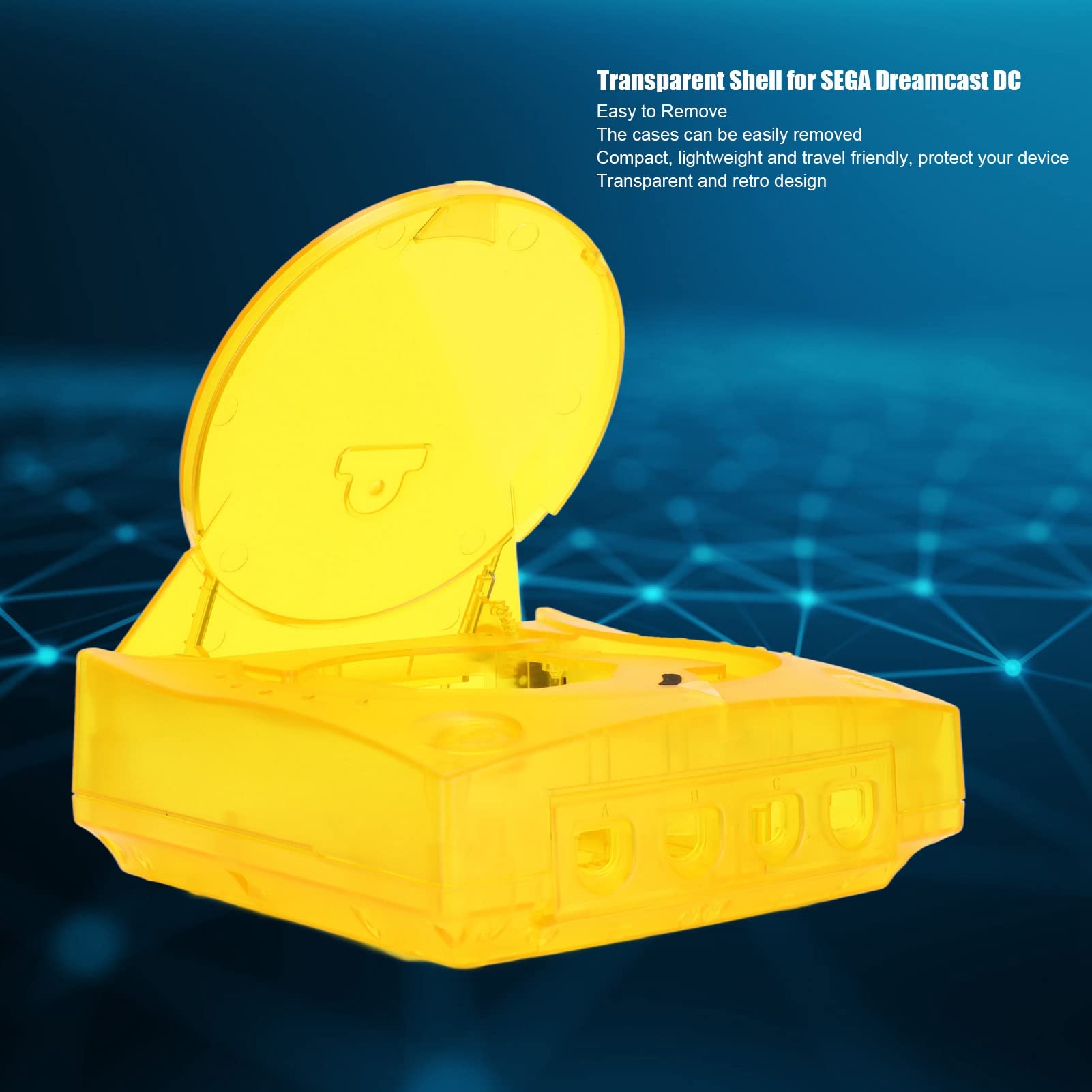 Custodia in Plastica Trasparente per Dreamcast DC con Funzione di Rimozione Facile Design Speciale Adatto Ai Giocatori