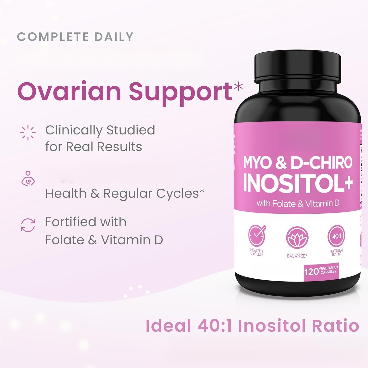 inositol para mujeres, ácido fólico y vitaminas,2 unidades