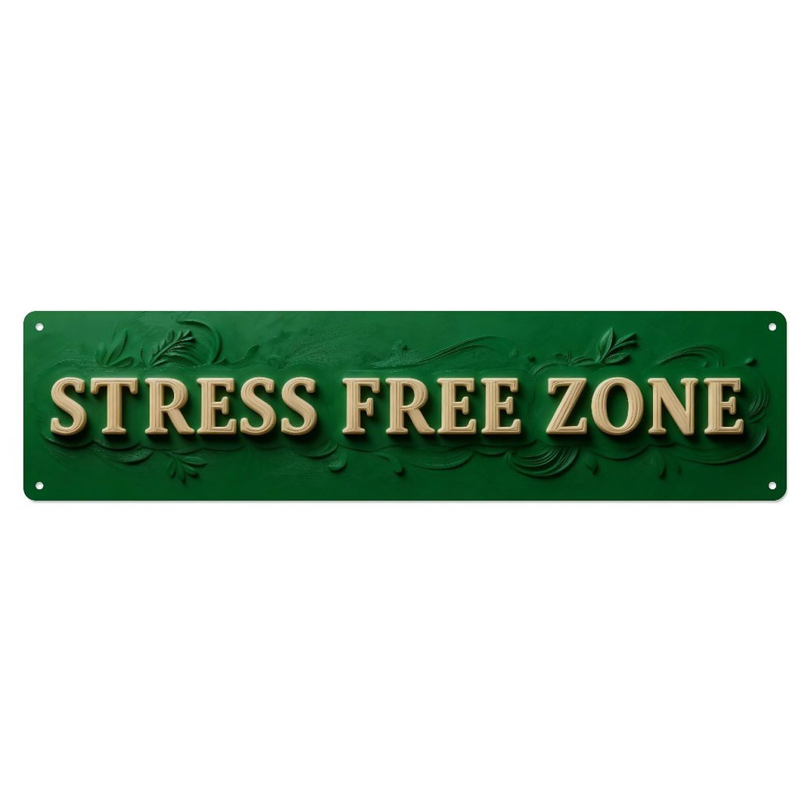 Stress Free Zone Sign Tin Sign Vintage Metal Sign Home Bar Garden Indoor & Outdoor Wall Decor Retro Metal Poster 4x16 Inch
