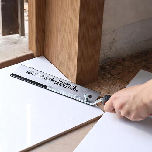 Miniatura 2 de HAUTMEC HT0234 - Sierra de cola de milano reversible de 10 pulgadas, sierra de jamba de corte profesional a ras de 12TPI con mango de manivela,