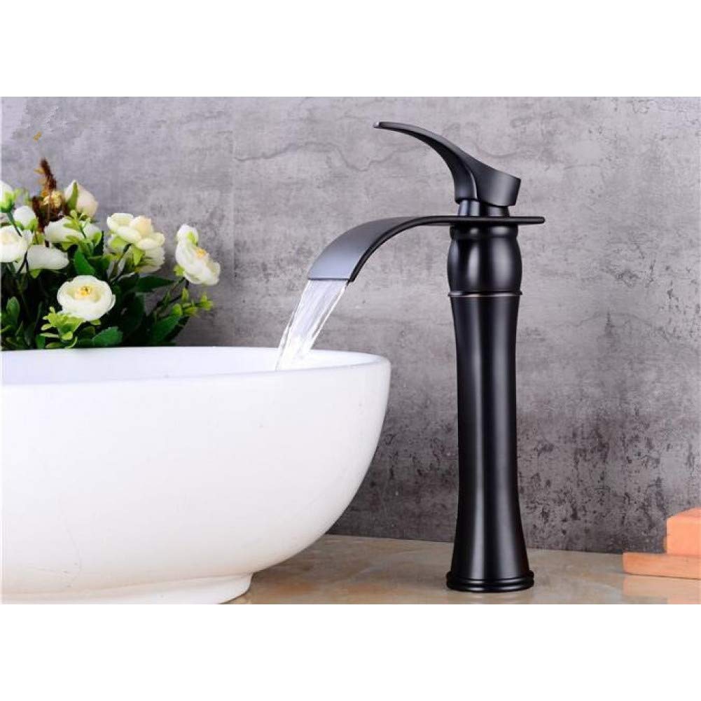WIQUYBML Kitchen Taps Basin Faucet Brass Material Black Bathroom 5 Colors Torneiras para Pia de Banheiro Wash Gold Waterfall