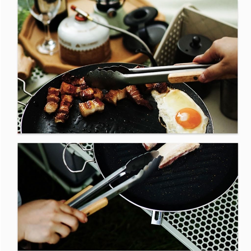 Pince de cuisine robuste en acier inoxydable de 35,3 cm (13,9 pouces), avec système de verrouillage, idéale for la salade et le barbecue, la cuisson, le service, la friture, le gril et la pâtisserie.