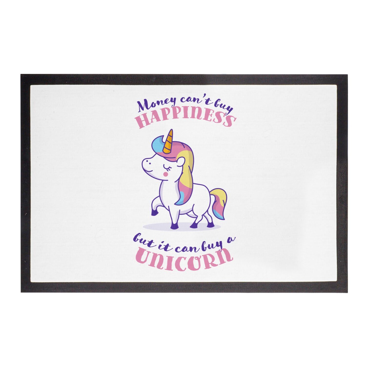 Paillasson Blanc Unicorn Fabulous 60x40 cm tapis d'entrée