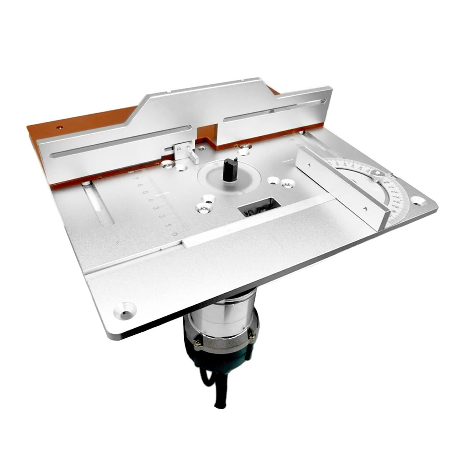Placa de inserción de Mesa de enrutador para Mesa de carpintería, Sierra con guía de Calibre de inglete, Soportes deslizantes para Valla de Perfil de Aluminio (medidor de inglete)