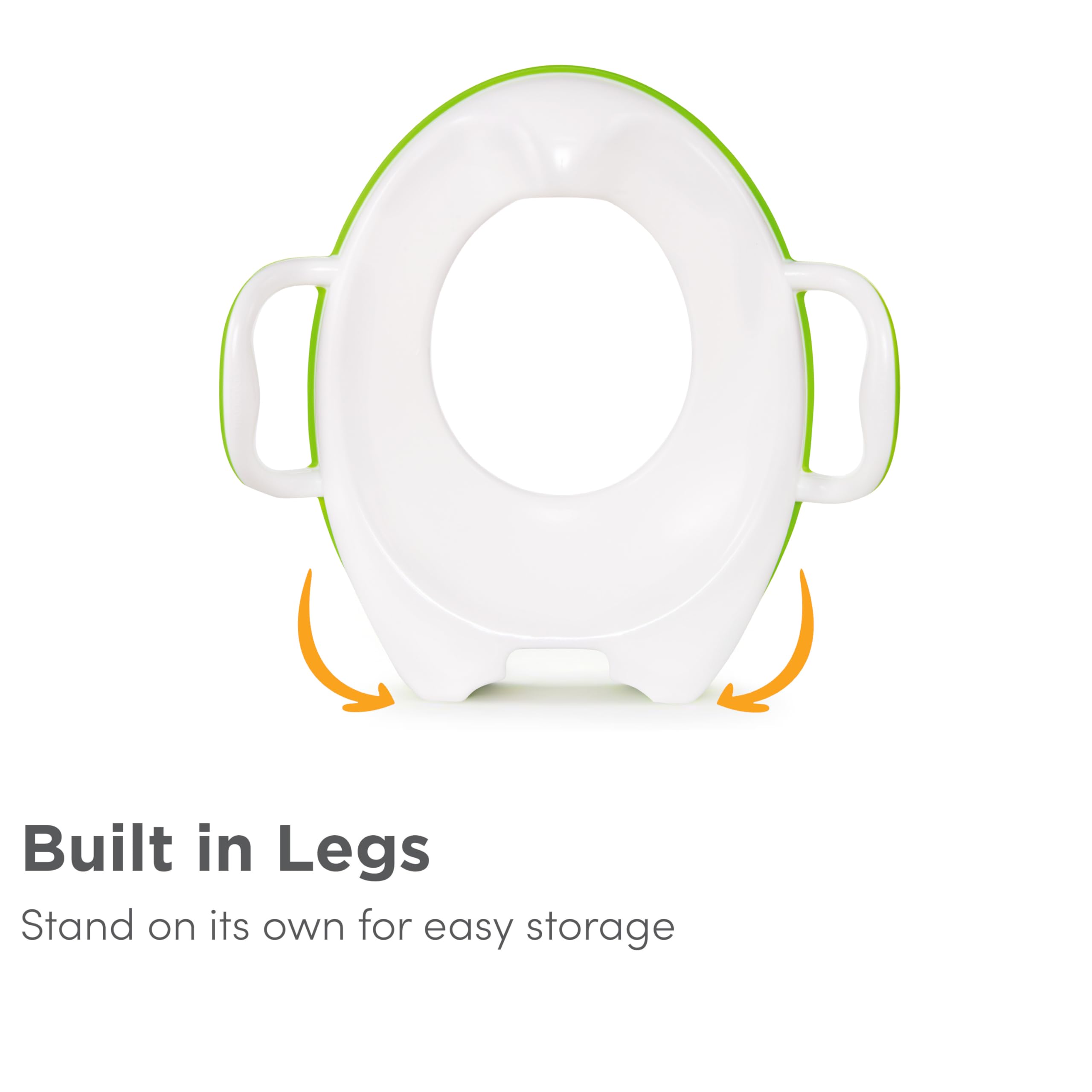 Munchkin Sturdy Potty Seat | Potty Training Toilet Seat with Handles and Legs | Ideal for Toddler and Children | Green - 4