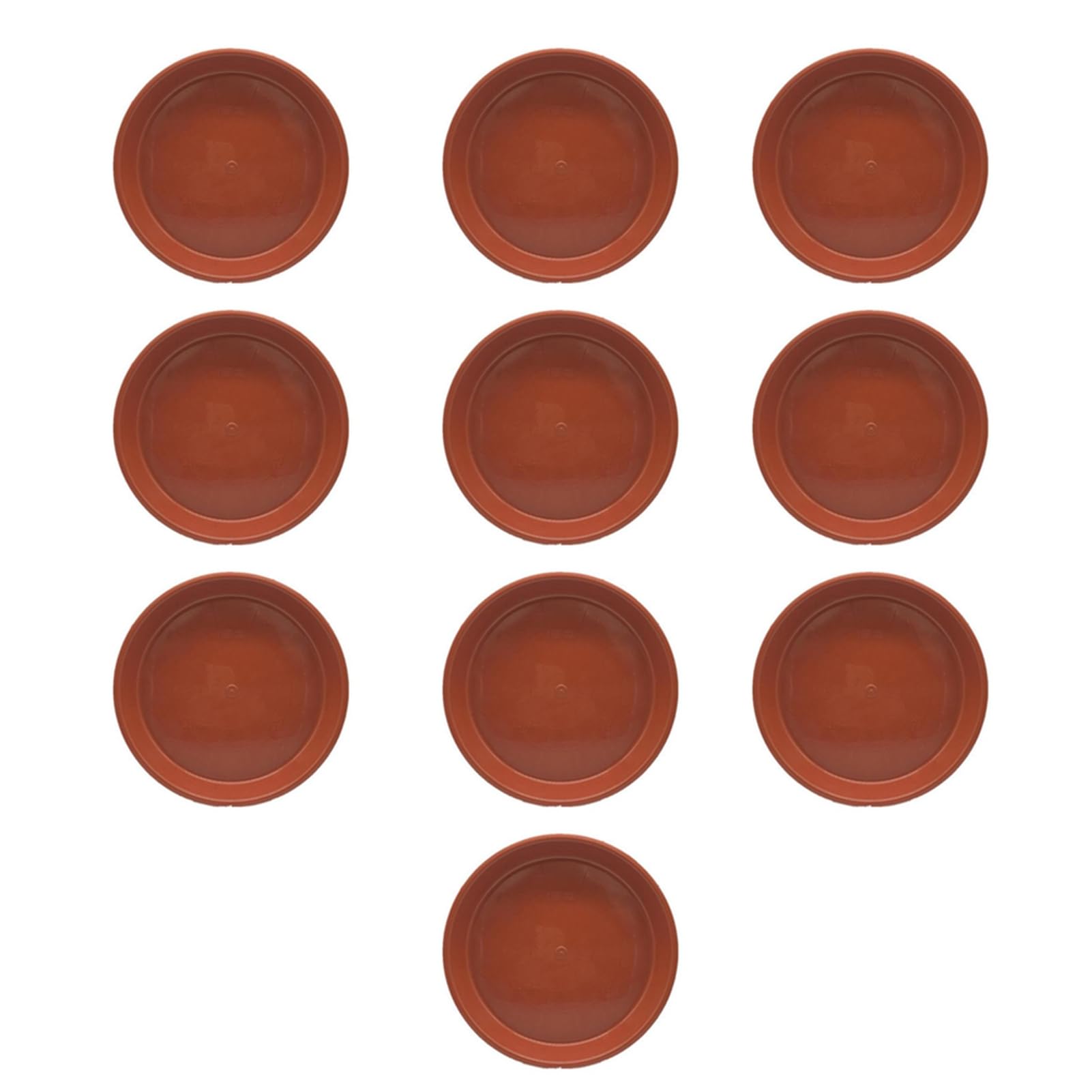 matumou 10Pcs 10Sizes Plastic Round Shape Home Garden Flower Pot Planter Tray Saucers
