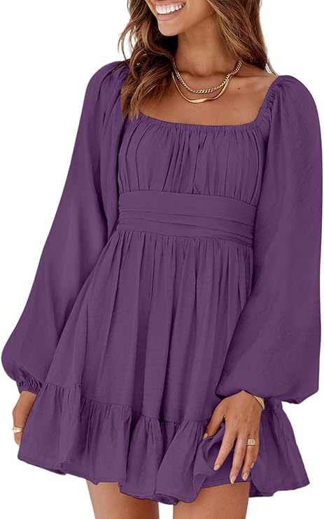 Stunning Purple Dress with Tie Back - Perfect for Any Occasion!