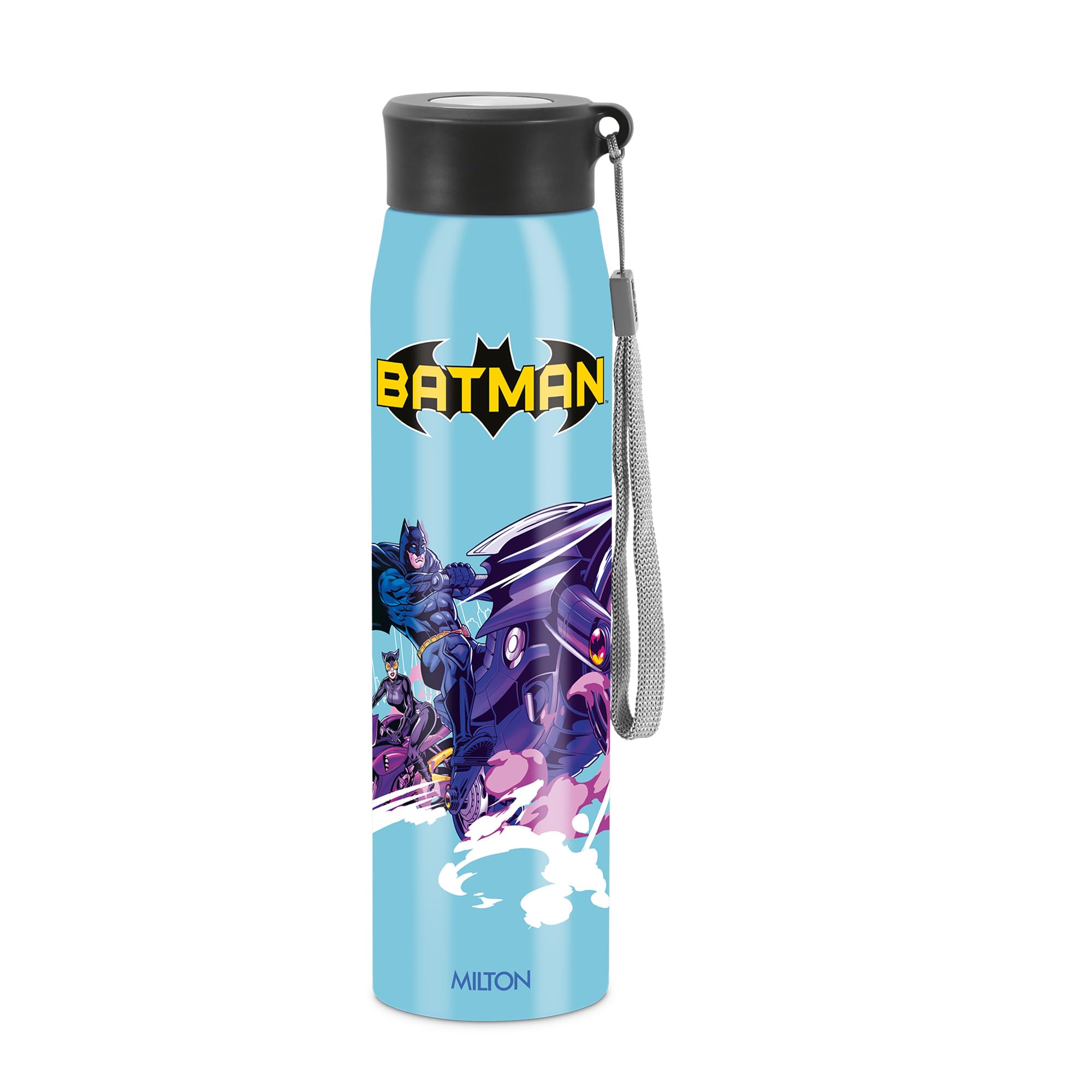 MILTON Handy Design 850 Stainless Steel Water Bottle, 780 ml, Blue (Super Heroes - Batman)| Single walled | Leak Proof | Gym Bottle | Home | Kitchen | Hiking | Treking Bottle | Travel Bottle (B0D8J9WT7Y) Amazon Price History, Amazon Price Tracker