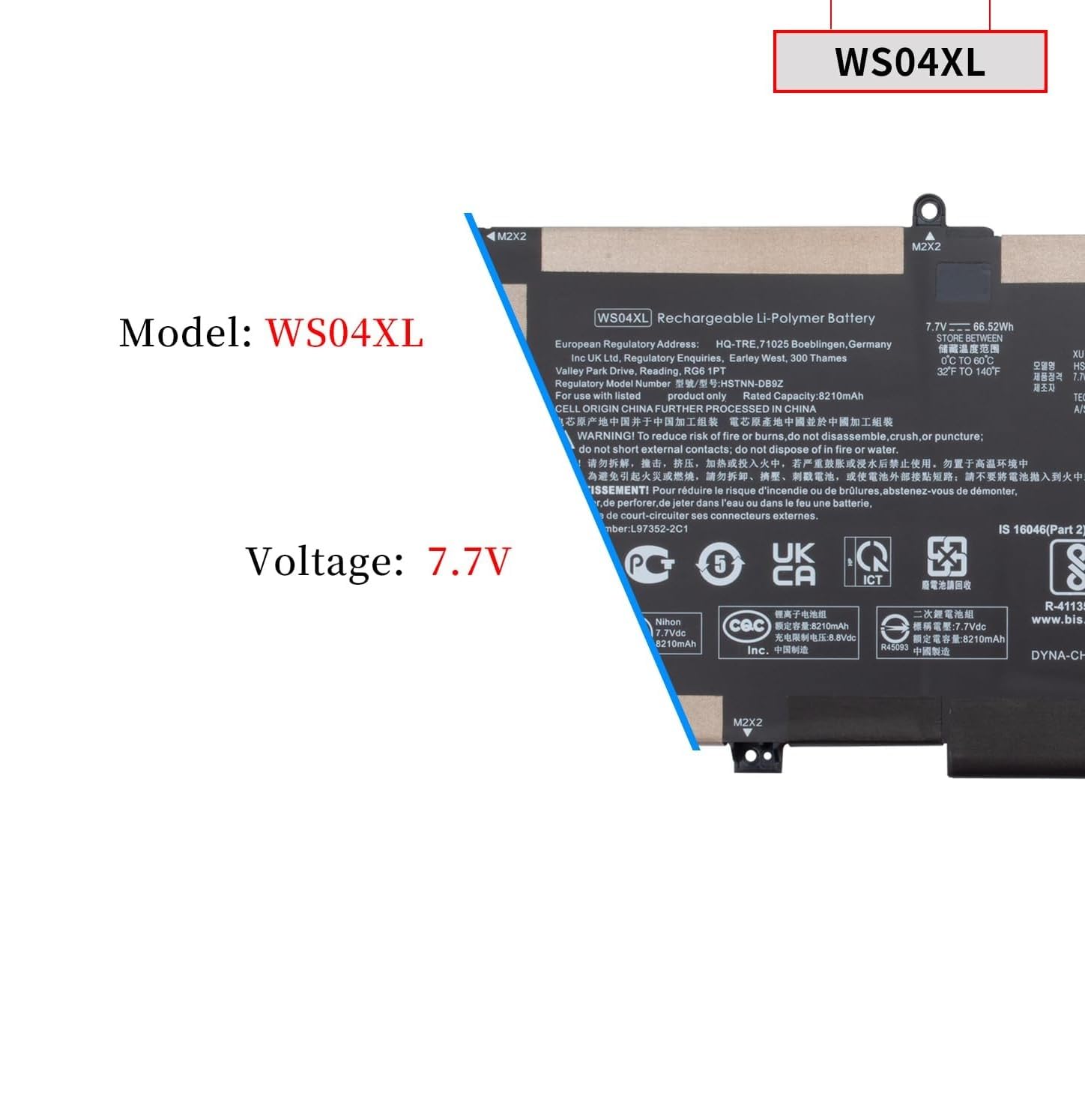 HP Spectre x360 14-ea 【正規タッチペン付き新品バッテリー】 WeFly WS04XL Laptop Battery for HP Spectre X360 14-EA 14T-EA000 14