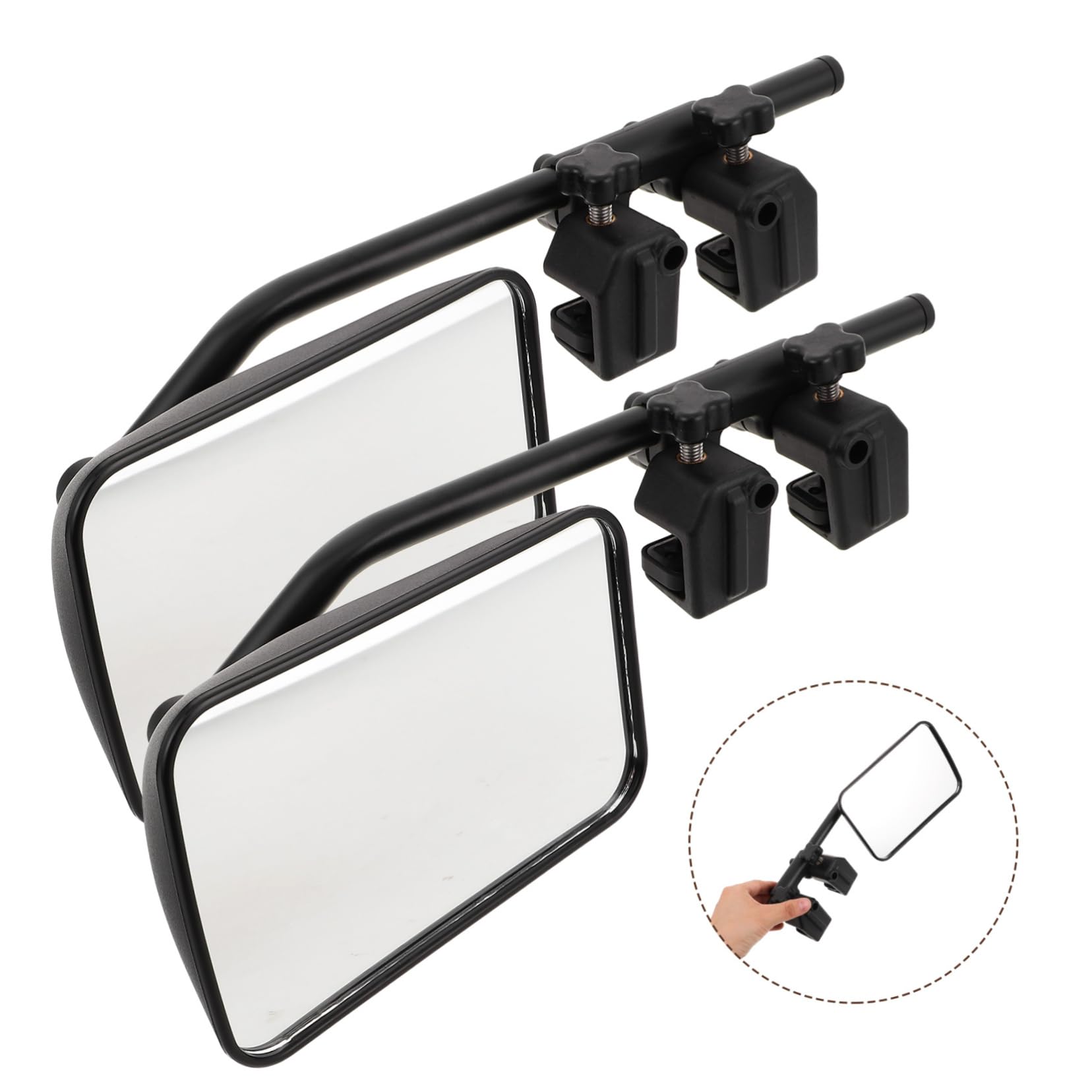 2piezas Espejos Retrovisores Para Camioneta Clip Espejo De Remolque Para Autocaravanas y Remolques Visión Para Conducción Segura