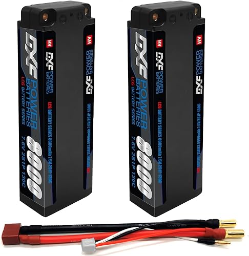 DXF Batterie LiPo 2S 7.6V 8000mAh 130C Connecteur T 5mm p…