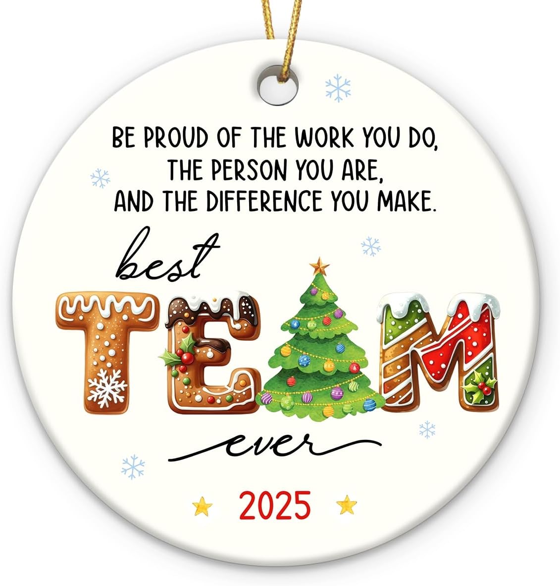 Team Ornament for Christmas Tree Decorations - Cheer Team Appreciation Gifts for Employees, for Coworkers Leader Colleague 2025, Farewell and Thank You Gift for Coworkers Friends