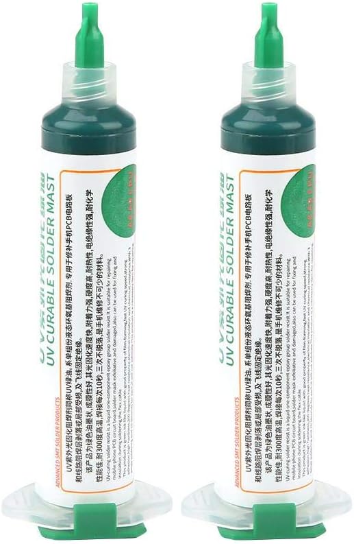 2 PCS PCB Curing Solder Mask Ink Solder Resist Ink for The PCB Repair of Mobile Phone Computer