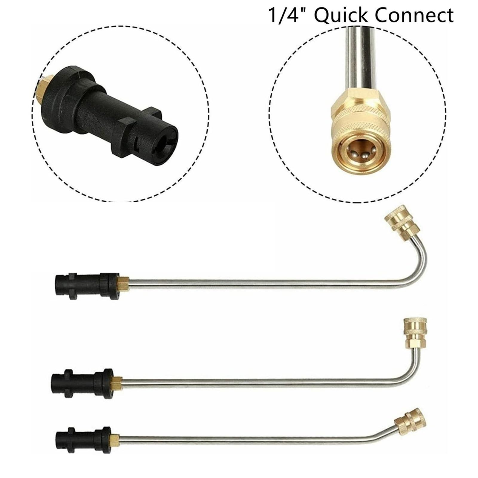 Lancia di Estensione per Idropulitrice Bacchetta di prolunga Curva for Lancia Lavaggio a Pressione con ugelli spruzzo(30 Degree Wand)
