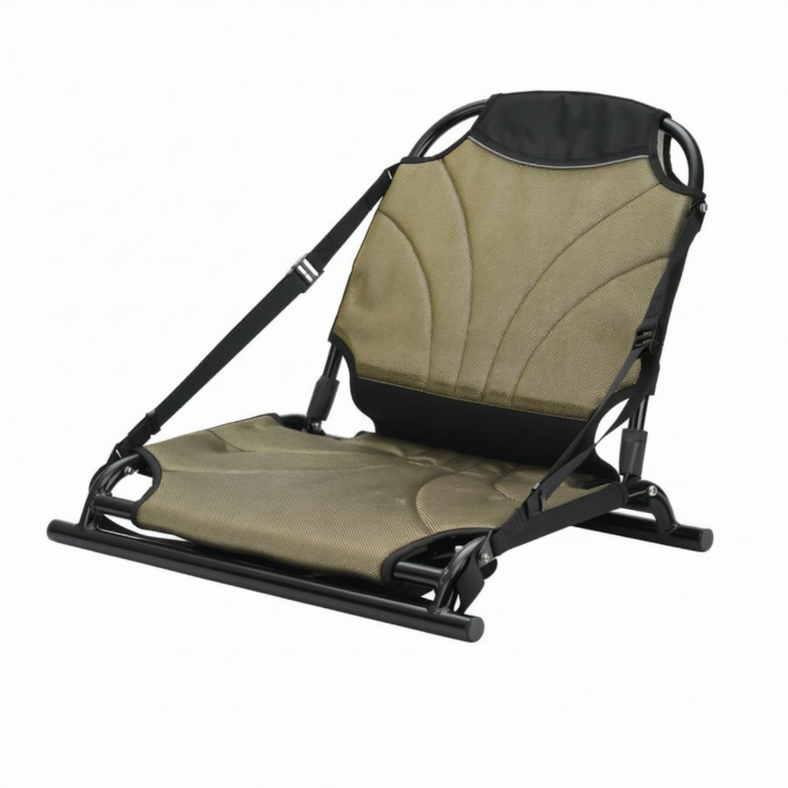Asiento de Kayak Plegable Asiento Barco Canoe Silla Náutica Respaldo Acolchado con Malla Transpirable y Tubo de Aluminio Ajustable Plegado Fácil Adecuado para Ríos