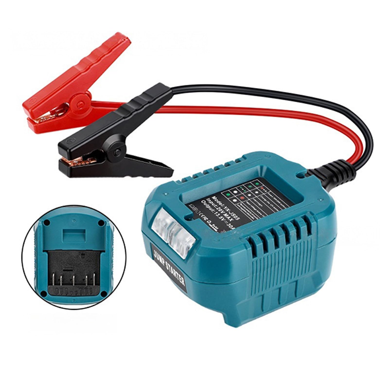 Newft D Jump Starting Cable Wire Starting Clamps Automotive Boosting Cable Power Tool Line For 18V-20V Battery Accessorie Car Jump Adapter