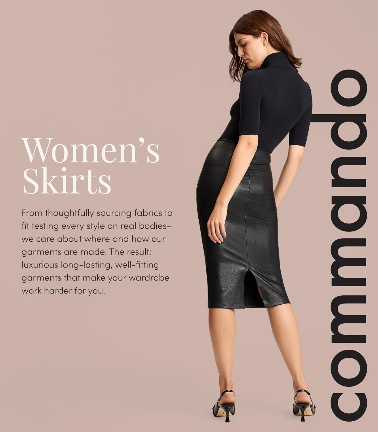 Commando Women's Neoprene CEO Midi Skirt