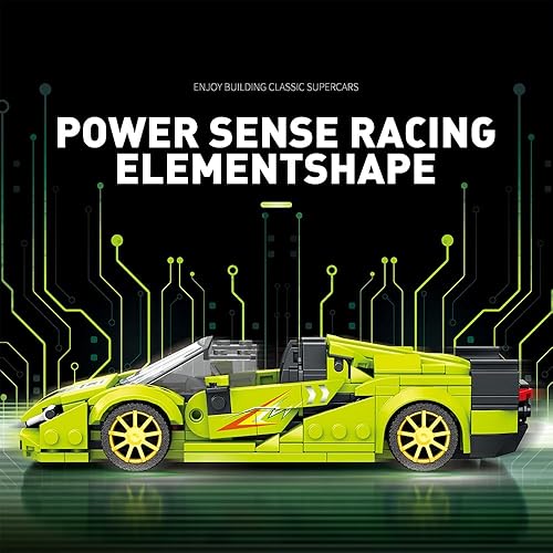 Miniatura 3 de MISINI FKP37 - Juego de construcción de autos deportivos de carreras, juguete de construcción de superauto para quienes aman la ingeniería y